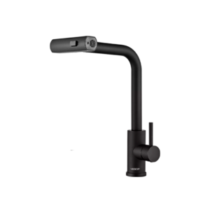 Torneira Gourmet de Bancada Cozinha com Ducha Preta