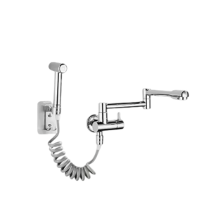 Torneira Flexível de Bancada com Spray Cromada