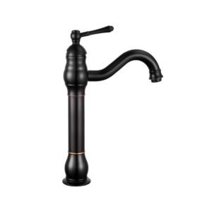 Torneira de Bancada Vintage Banheiro Cuba Alta Preta