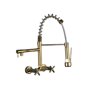 Torneira Gourmet de Parede Dourado