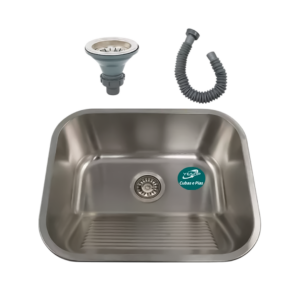 Cuba Pia De Lavanderia 55x45cm Com Acessórios