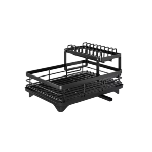 Escorredor De Louça Cozinha Copo Duplo Preto