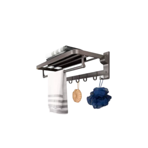 Toalheiro Com Ganchos E Prateleira