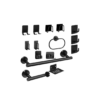 Kit Acessórios Banheiro Toalheiros 15 Peças Preto