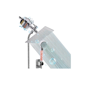 Ducha Chuveiro Com Filtro 20x20 c/ Desviador E Chuveirinho Prata