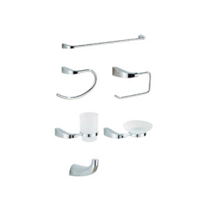 Kit 6 Acessórios Para Banheiro Cromado