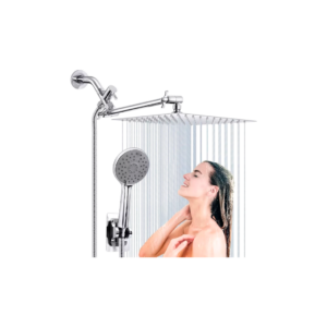 Chuveiro Ducha Slim 25x25cm Com Chuveiro de Mão Prata