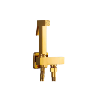 Ducha Higiênica de Banheiro Luxo Quadrada Dourado
