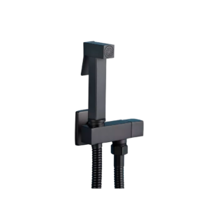 Ducha Higiênica de Banheiro Luxo Quadrada Preto