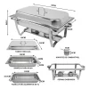 Réchaud Quadrado Para Buffet 9L 1/1 Cuba Removível - Image 3